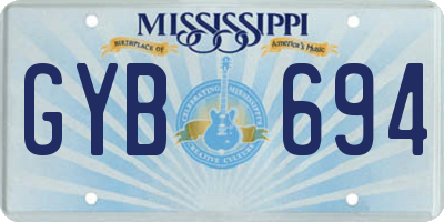 MS license plate GYB694