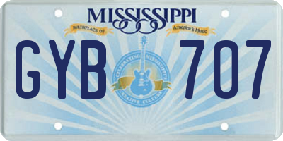 MS license plate GYB707