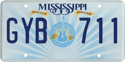MS license plate GYB711
