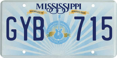 MS license plate GYB715