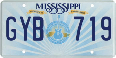 MS license plate GYB719