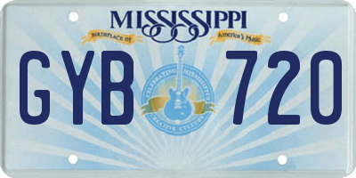 MS license plate GYB720