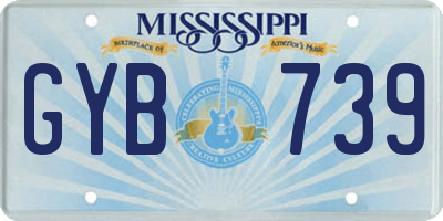 MS license plate GYB739