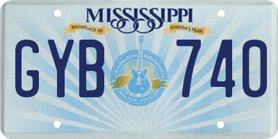 MS license plate GYB740
