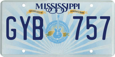 MS license plate GYB757