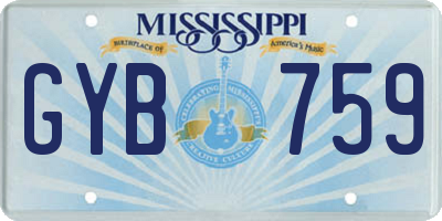 MS license plate GYB759