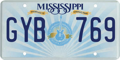 MS license plate GYB769