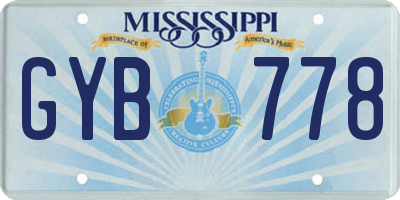 MS license plate GYB778