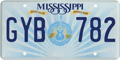MS license plate GYB782
