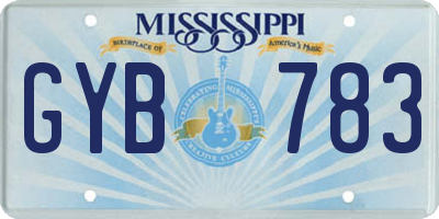 MS license plate GYB783