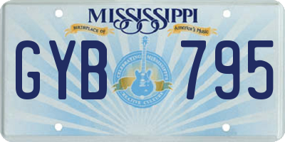 MS license plate GYB795
