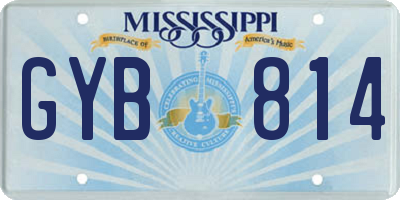 MS license plate GYB814