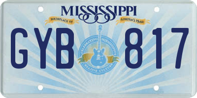 MS license plate GYB817