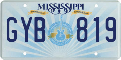 MS license plate GYB819