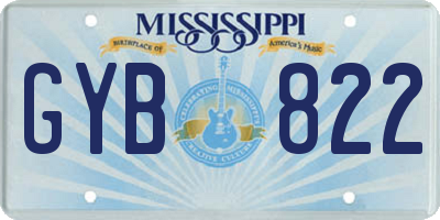 MS license plate GYB822