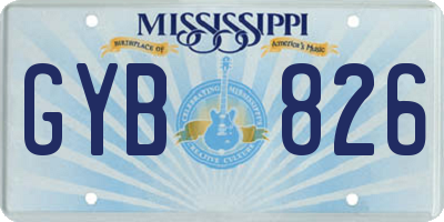 MS license plate GYB826