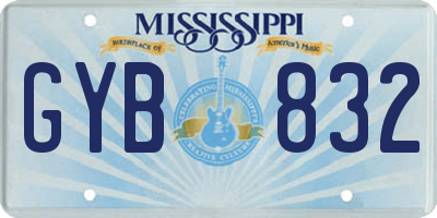 MS license plate GYB832