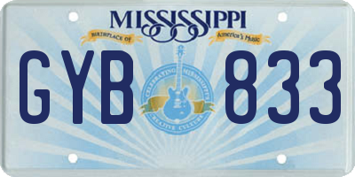 MS license plate GYB833