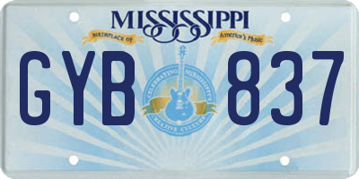 MS license plate GYB837