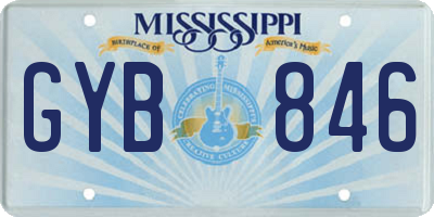 MS license plate GYB846