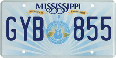 MS license plate GYB855