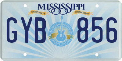 MS license plate GYB856