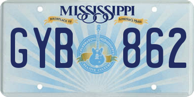 MS license plate GYB862