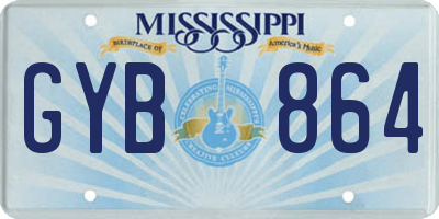 MS license plate GYB864