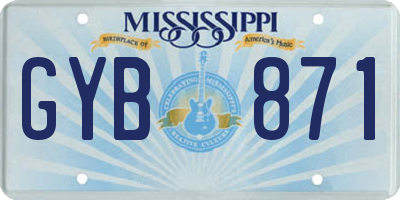 MS license plate GYB871