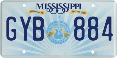 MS license plate GYB884