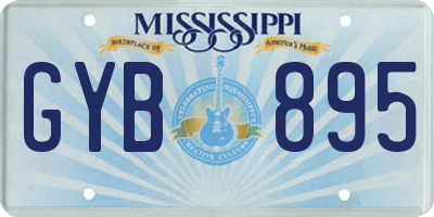 MS license plate GYB895