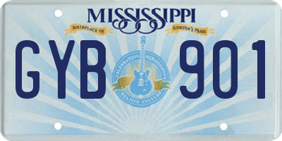 MS license plate GYB901