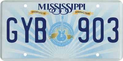 MS license plate GYB903
