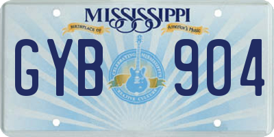 MS license plate GYB904