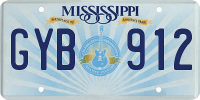 MS license plate GYB912