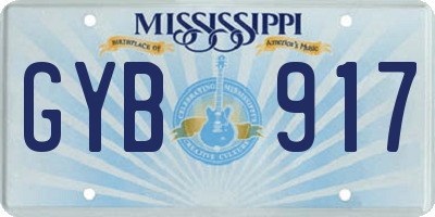 MS license plate GYB917