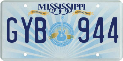 MS license plate GYB944