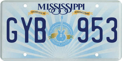 MS license plate GYB953