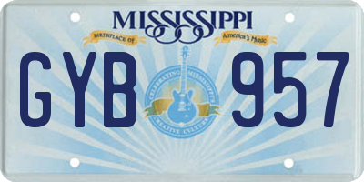 MS license plate GYB957