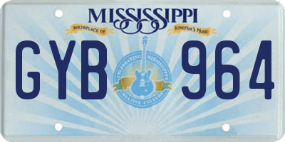 MS license plate GYB964