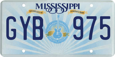 MS license plate GYB975