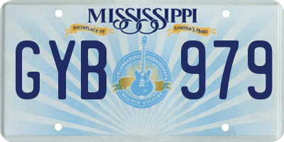 MS license plate GYB979