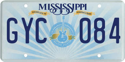MS license plate GYC084