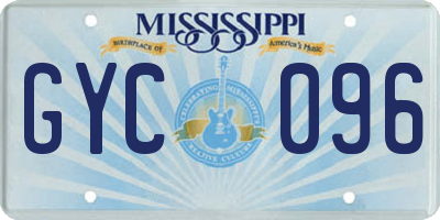 MS license plate GYC096