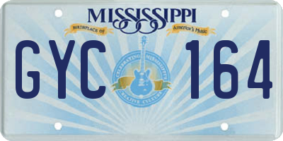 MS license plate GYC164