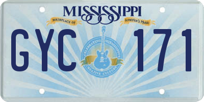MS license plate GYC171