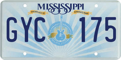 MS license plate GYC175