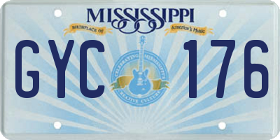 MS license plate GYC176