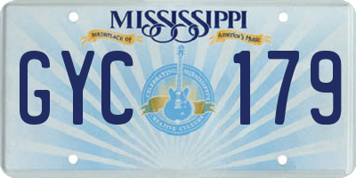MS license plate GYC179