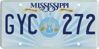 MS license plate GYC272